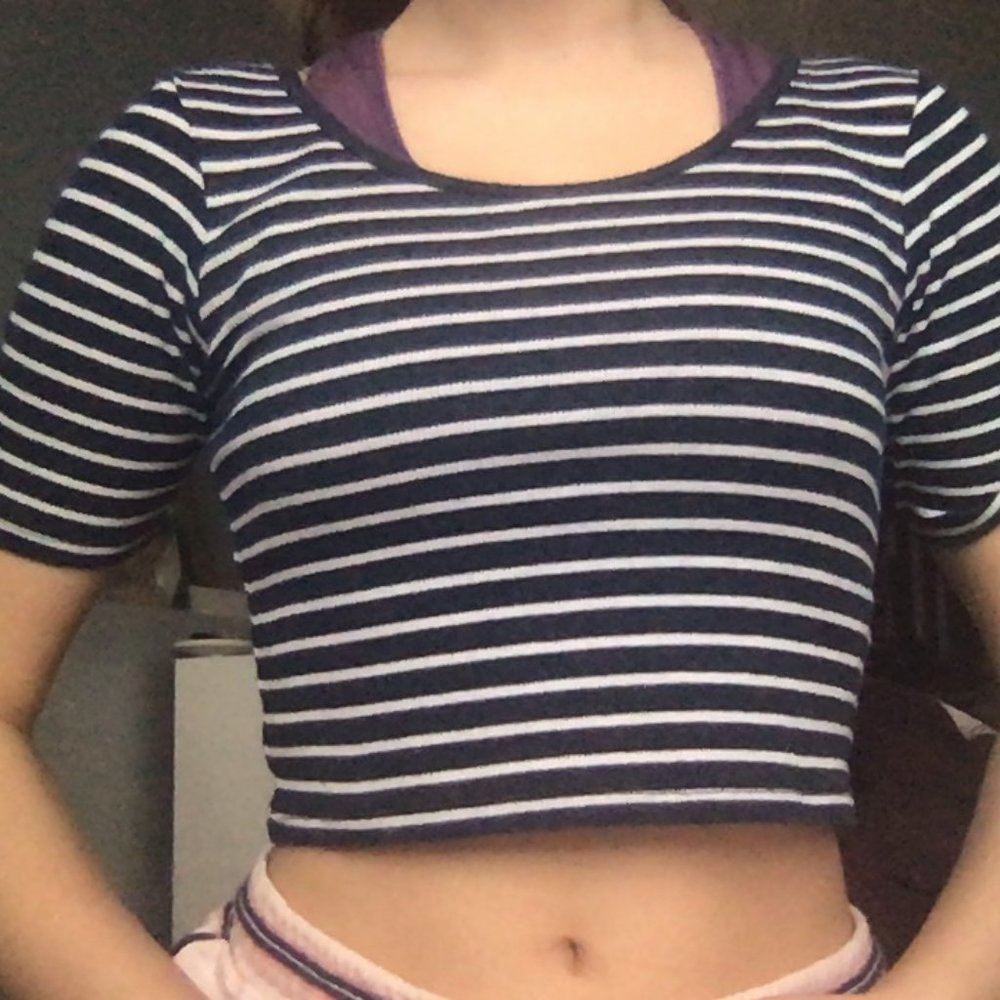divided cropped top